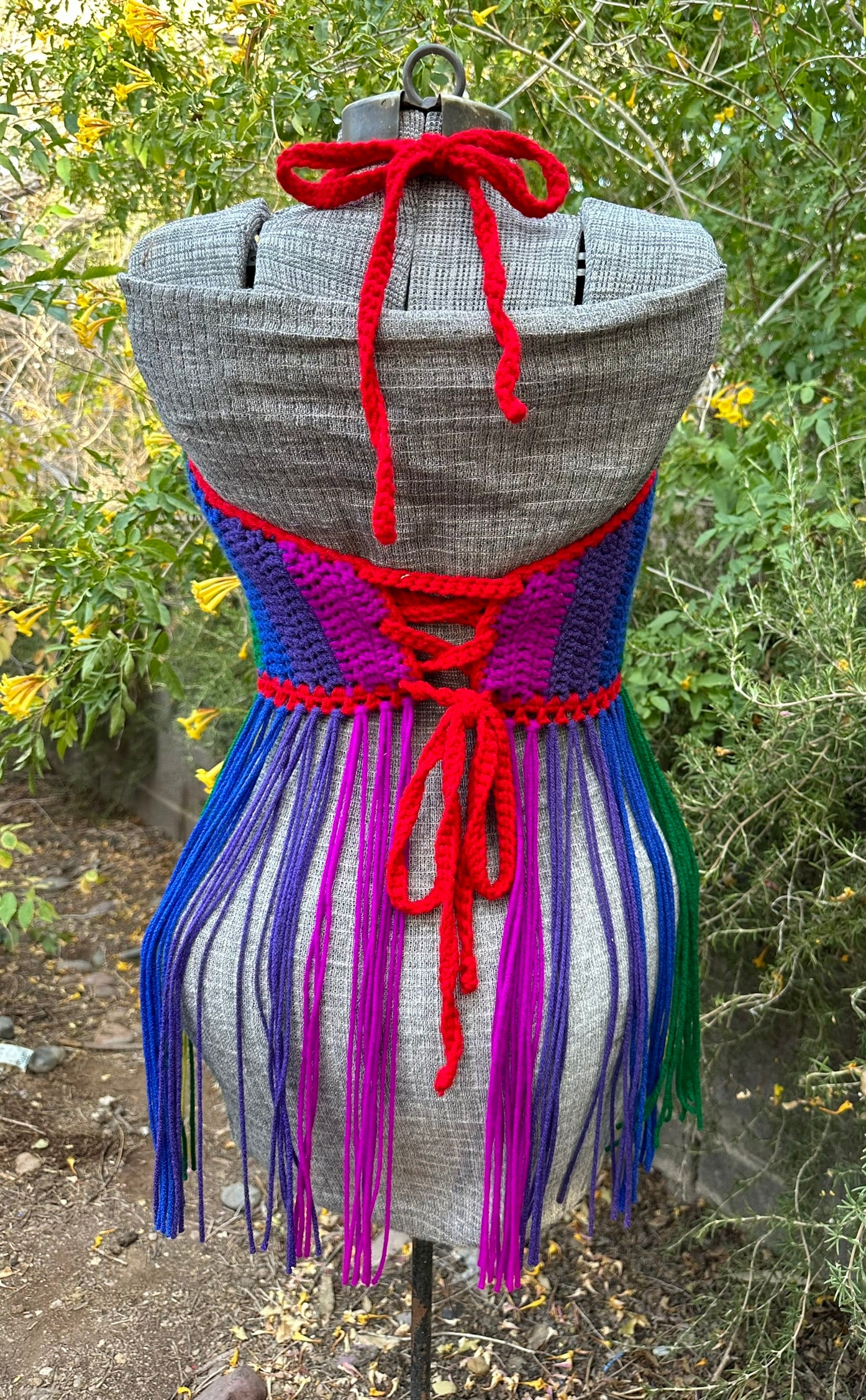 crochet halter top with fringe